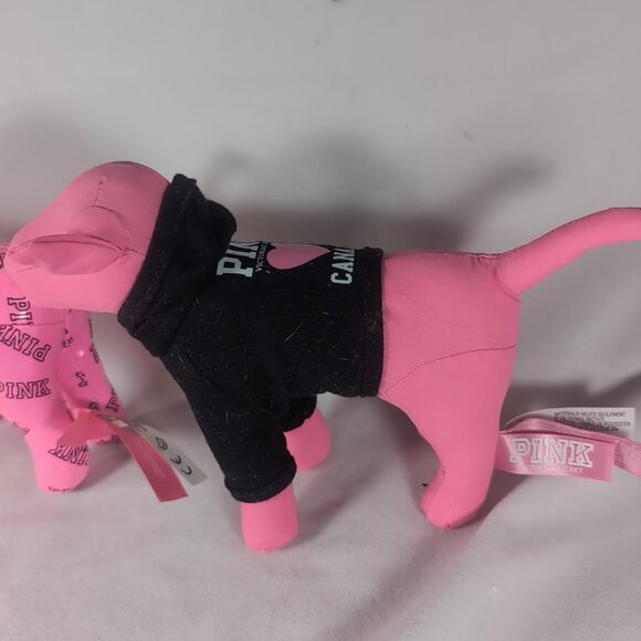 2 Victoria's Secret PINK Dog Plush Mini Stuffed Animal Canada Sweater RARE HTF - Picture 4 of 15